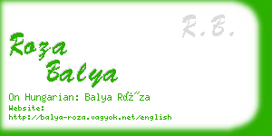 roza balya business card